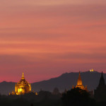 sunset in bagan, myanmar, 2009
